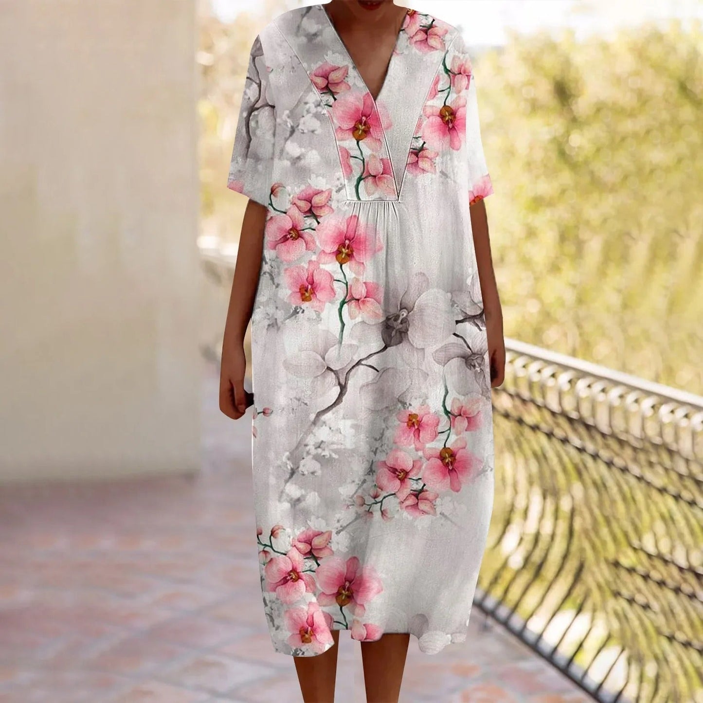 EM | Maxikleid mit Blumenmuster