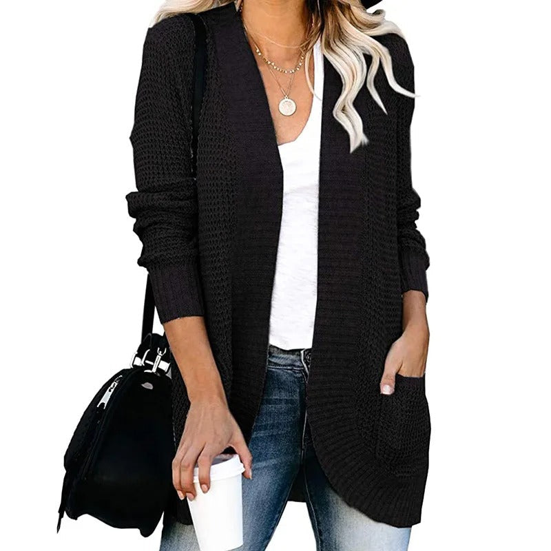 EM | Lockere Karo-Strickjacke