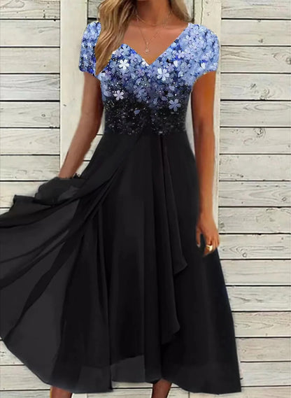 EM | Elegantes Maxikleid mit V-Ausschnitt