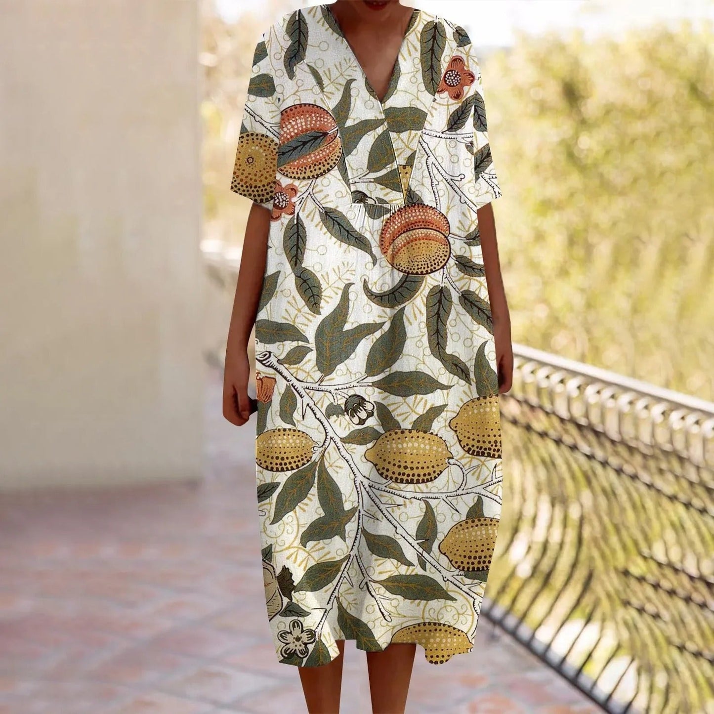 EM | Maxikleid mit Blumenmuster