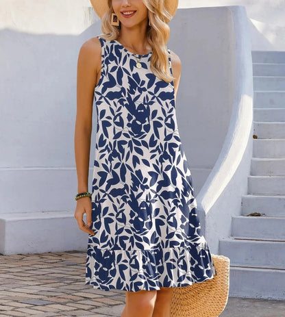 EM | Boho Print Shift Midi Kleid