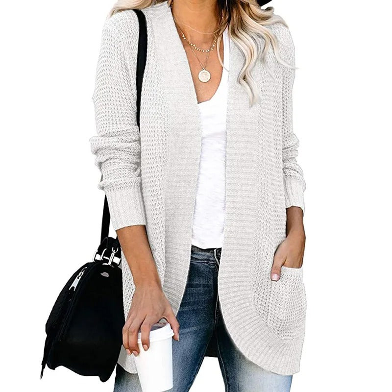 EM | Lockere Karo-Strickjacke