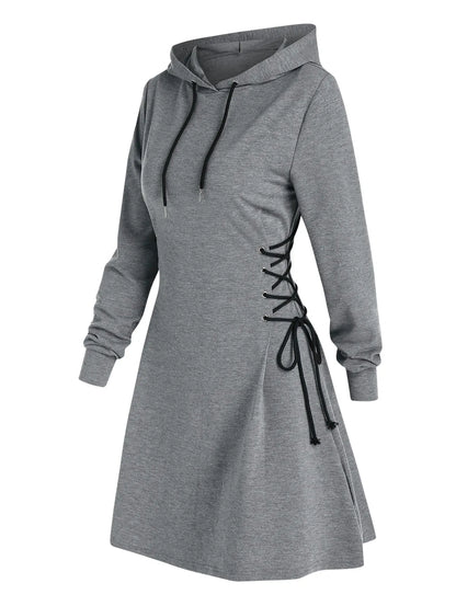 EM | Lässig-schickes Kapuzen Midikleid