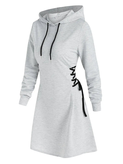 EM | Lässig-schickes Kapuzen Midikleid