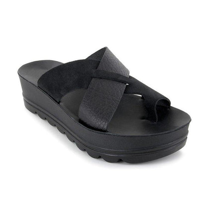 EM | Stilvolle Plateausandalen mit gekreuzten Riemen